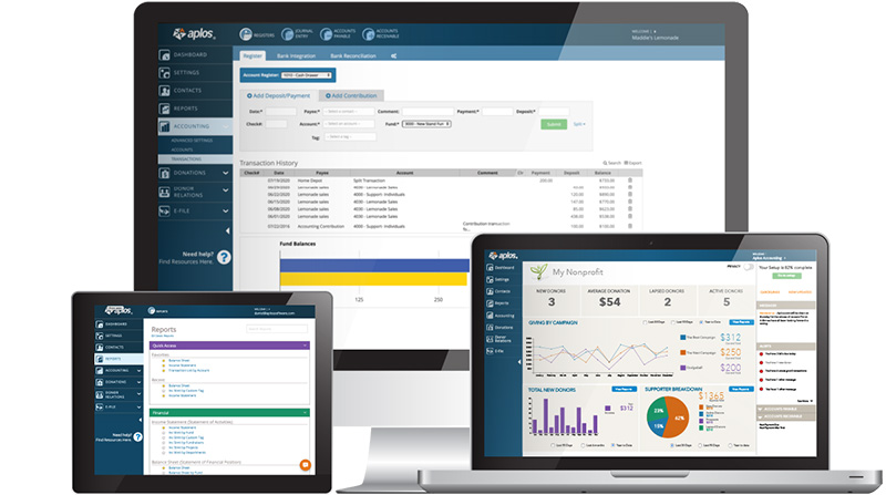 Aplos product screenshot