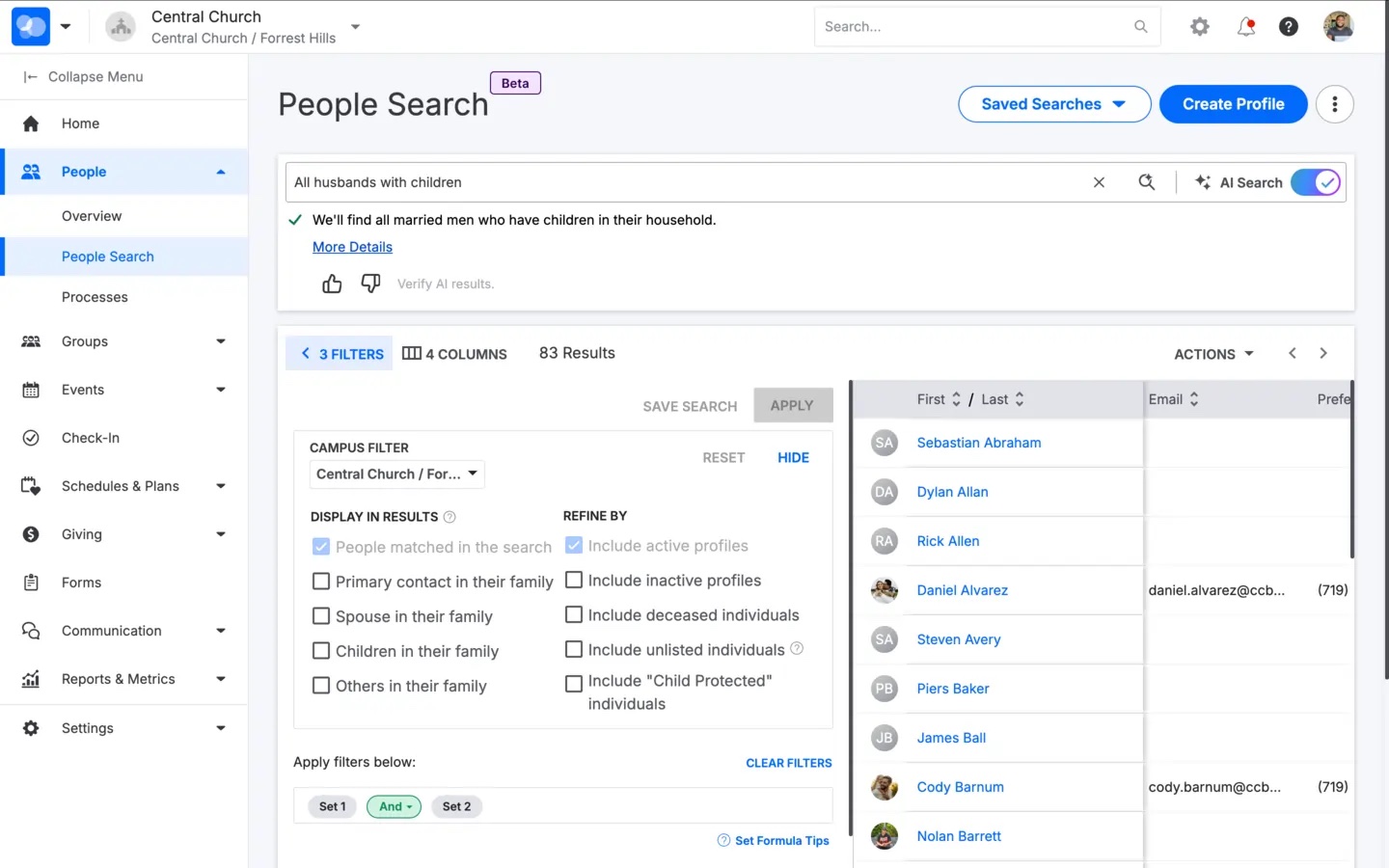 Pushpay (with Church Community Builder) product screenshot