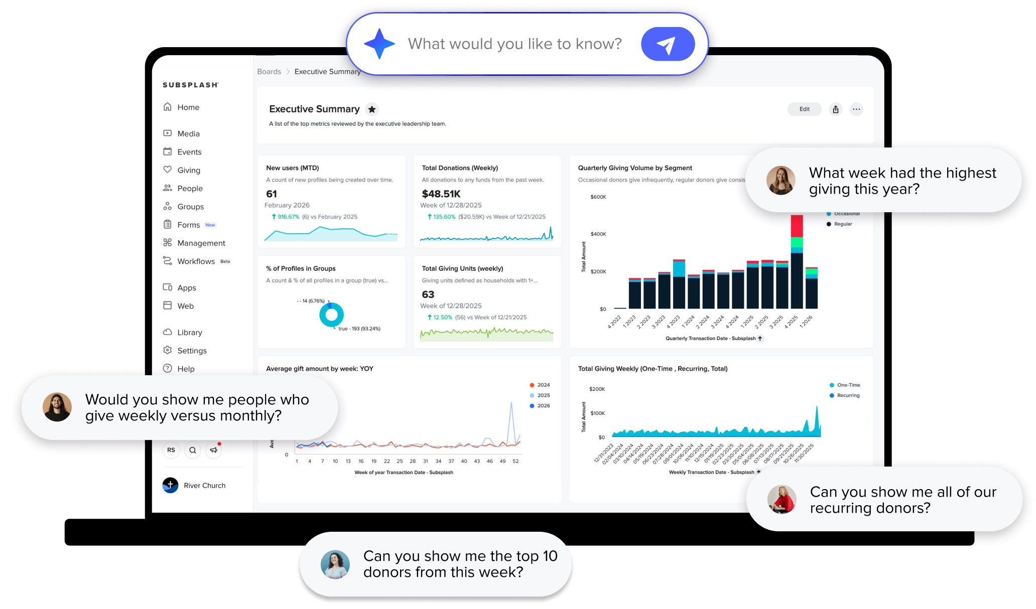 Subsplash product screenshot